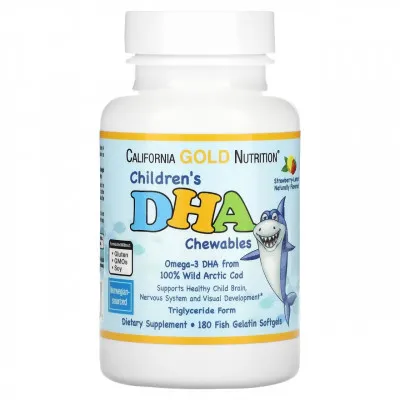 California Gold Nutrition, ДГК для детей в форме жевательных таблеток