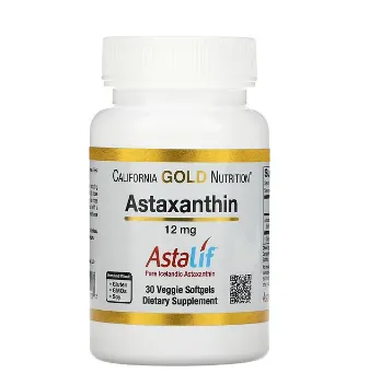 Астаксантин California Gold Nutrition, чистый исландский продукт AstaLif, 12 мг, 30 растительных мягких таблеток