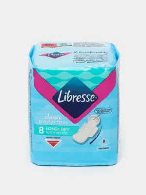 Прокладки Libresse Classic Protection Long+ Dry, 8 шт