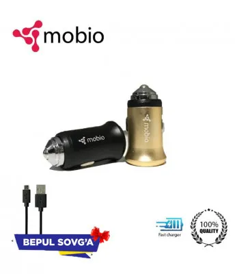 Автомобильное зарядное устройство Mobio Fast +BONUS USB BLACK Samsung USB (BONUS)