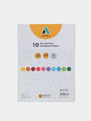 Цветная бумага Adel, 10 листов, 25х35см, 160 г