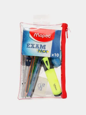 Письменный набор Maped Exam Pack, 10 предметов