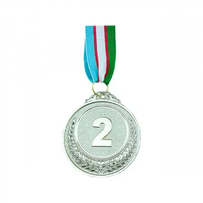 Медаль UZBEKISTAN круглая, серебряная