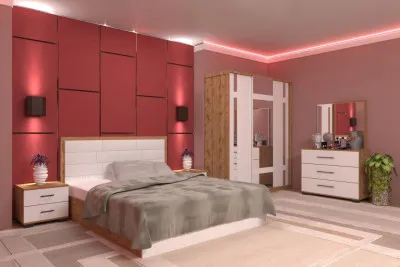 Спальный гарнитур в стиле хай-тек модель 2