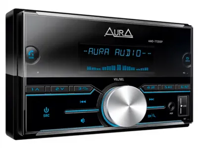 Автомагнитола AurA AMD-772 DSP Поддержка Bluetooth, Процессор DSP, Поддержка аудио-форматов FLAC, MP3, WAV, APE, AAC