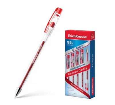 Ручка гелевая ErichKrause® G-Point, цвет чернил красный