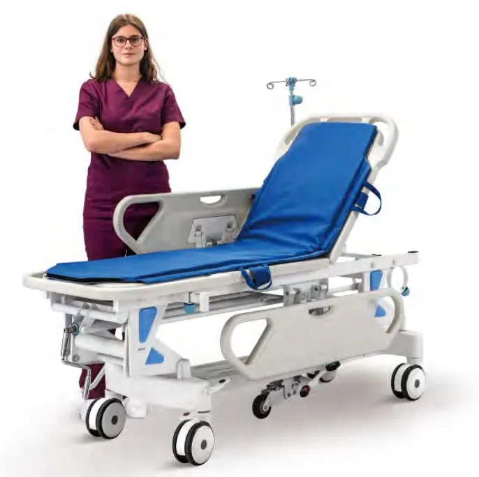 Кровать и Тележки(SAIKANG) SKM-F Тележка для транспортировки пациентов - ручная Тележка пациента #1