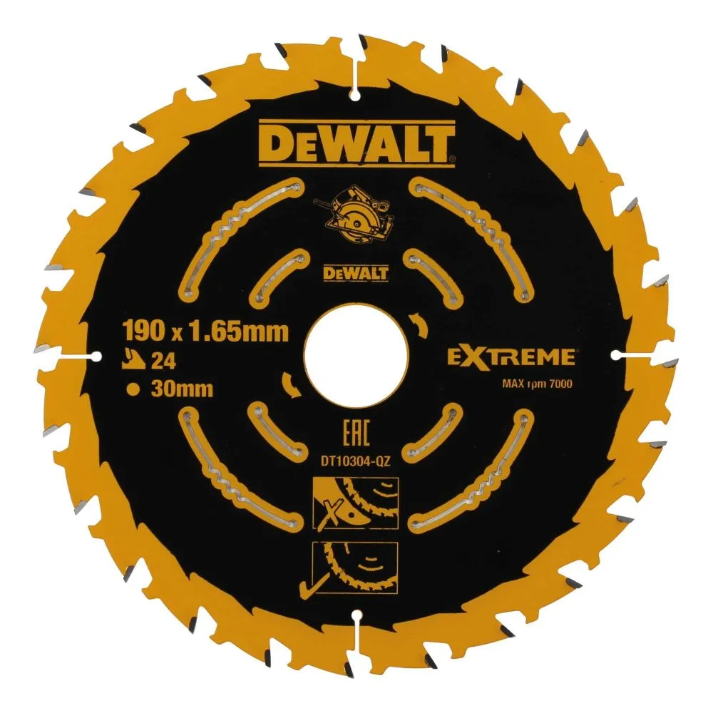 Пильный диск по дереву DEWALT, DT10302-QZ, EXTREME, 184 х 16 мм, 24 зуба#1