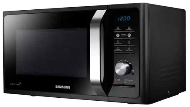 Samsung Микроволновая печь MS23F302TAK, 23 л, 800 Вт, Биокерамическая эмаль, Черный#1