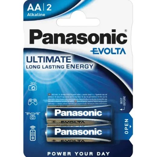 Батарейки Panasonic LR6EGE/2BP AA щелочные Evolta в блистере 2шт#1