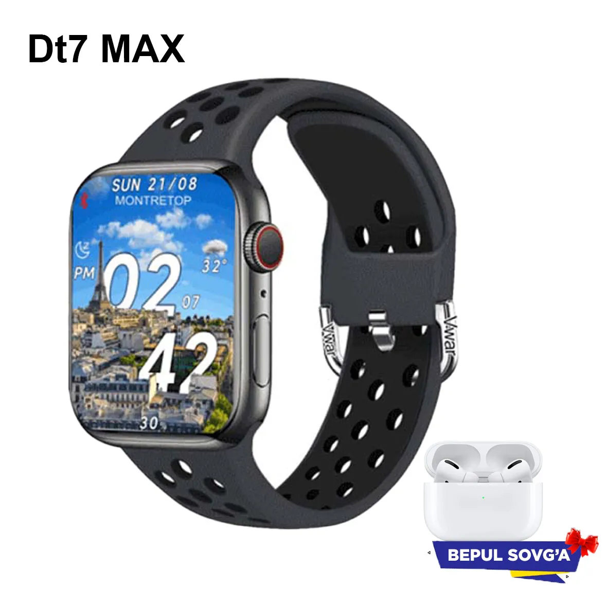 Смарт часы DT7 MAX Chrome editon +Bonus Apods Pro A copy#1
