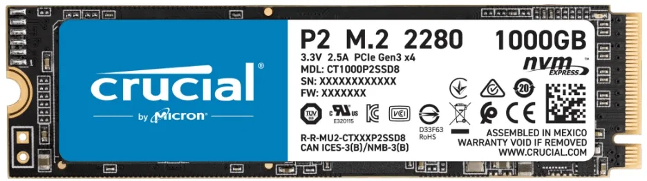 Твердотельный накопитель SSD M2 Crucial 1TB P2 NVMe#1
