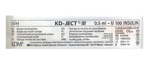 Insulin shprits 0,5 ml U-100#1