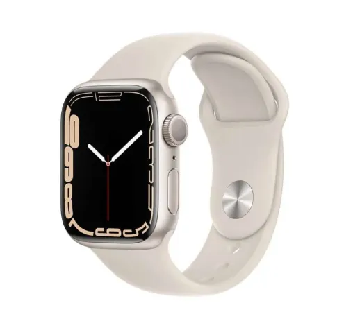 Умные часы Apple Watch Series 7 45mm Aluminium with Sport Band, cияющая звезда#1