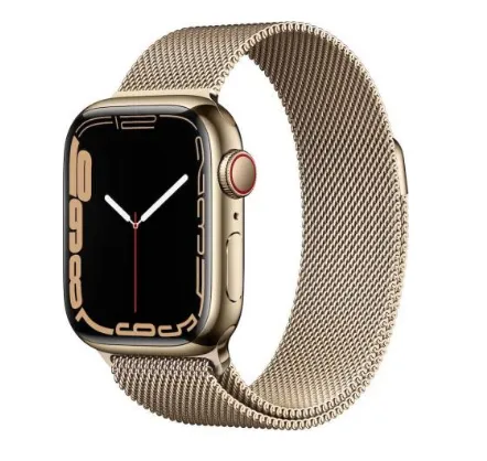 Смарт-часы Apple Watch Series 7 45mm Stainless Steel Case with Milanese Loop, золотистый#1