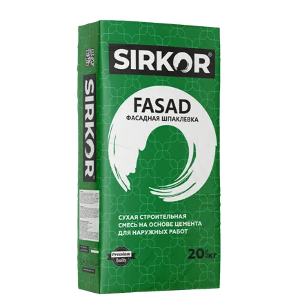 SIRKOR шпаклевка цементная "FASAD" 20 кг#1