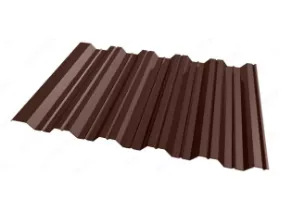 Профлист НС-35x1000-B (VikingMP-01-8017-0.45) матовый коричневый шоколад#1