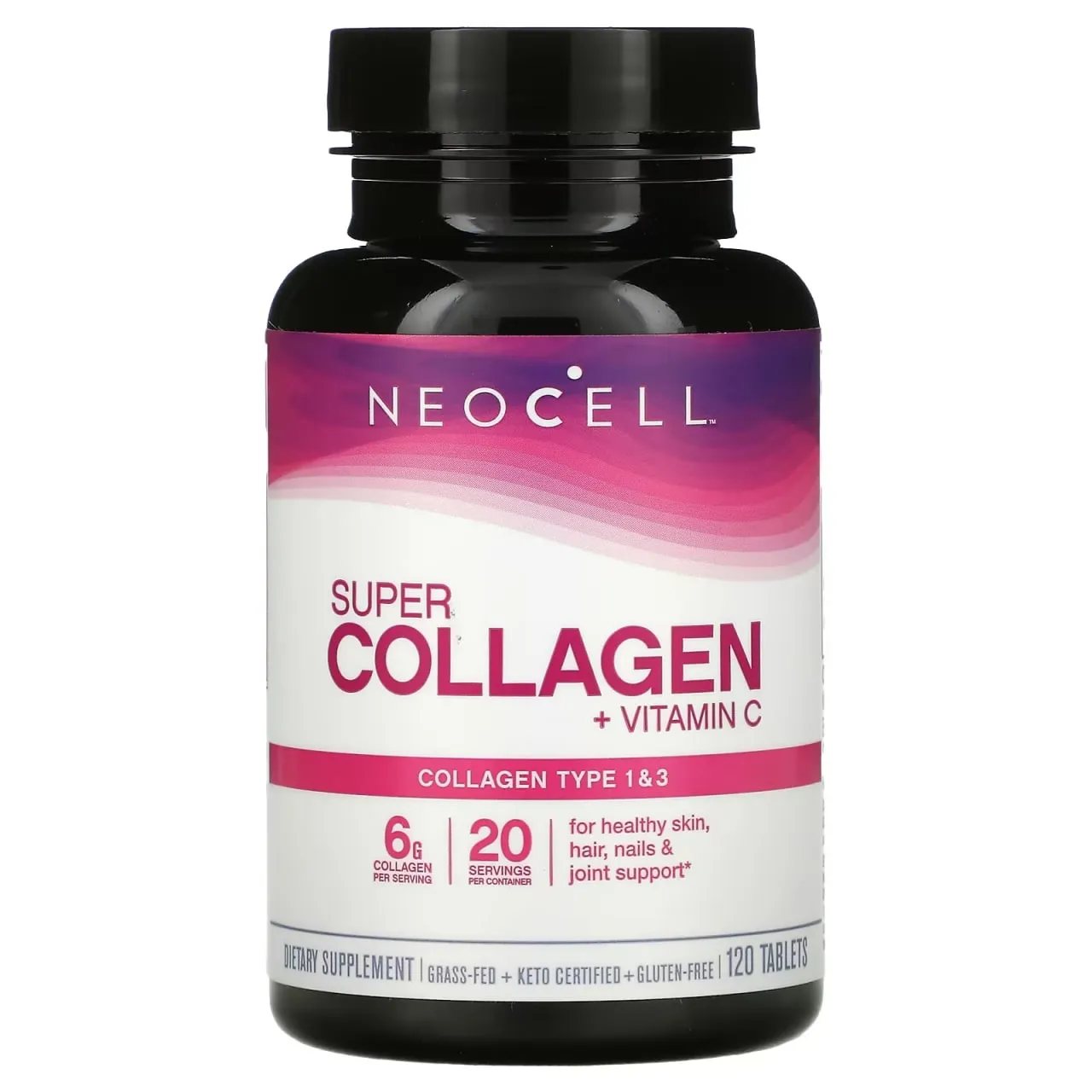 NeoCell, Super Collagen + C, Kollagen va Vitamin C qo'shimchasi, 120 tabletka#1