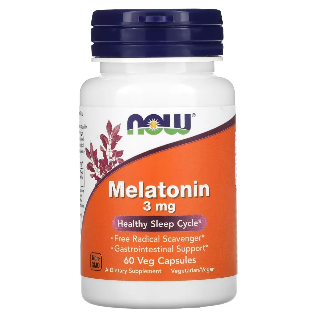 Мелатонин,  Now Foods, 3 мг, 60 капсул#1