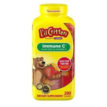 L'il Critters, Immune C Plus Zinc & Vitamin D (290 мармеладных мишек) жевательный мармелад с витамином С#1