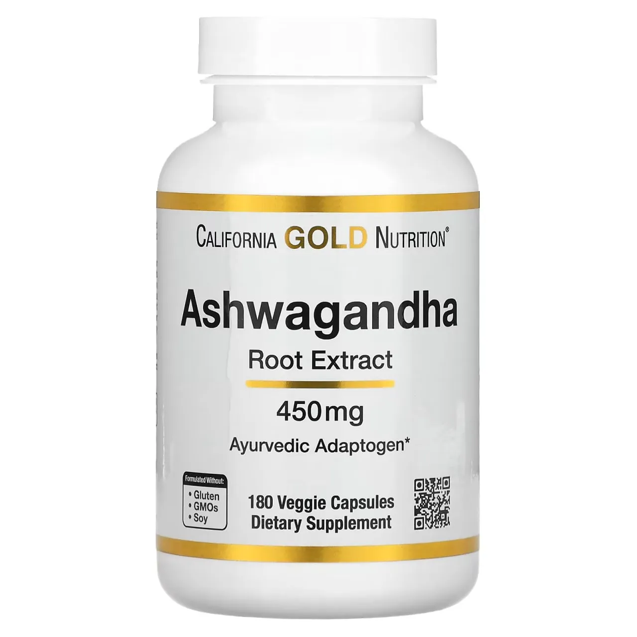 California Gold Nutrition, Ashwagandha, 450 mg, 180 sabzavotli kapsulalar#1