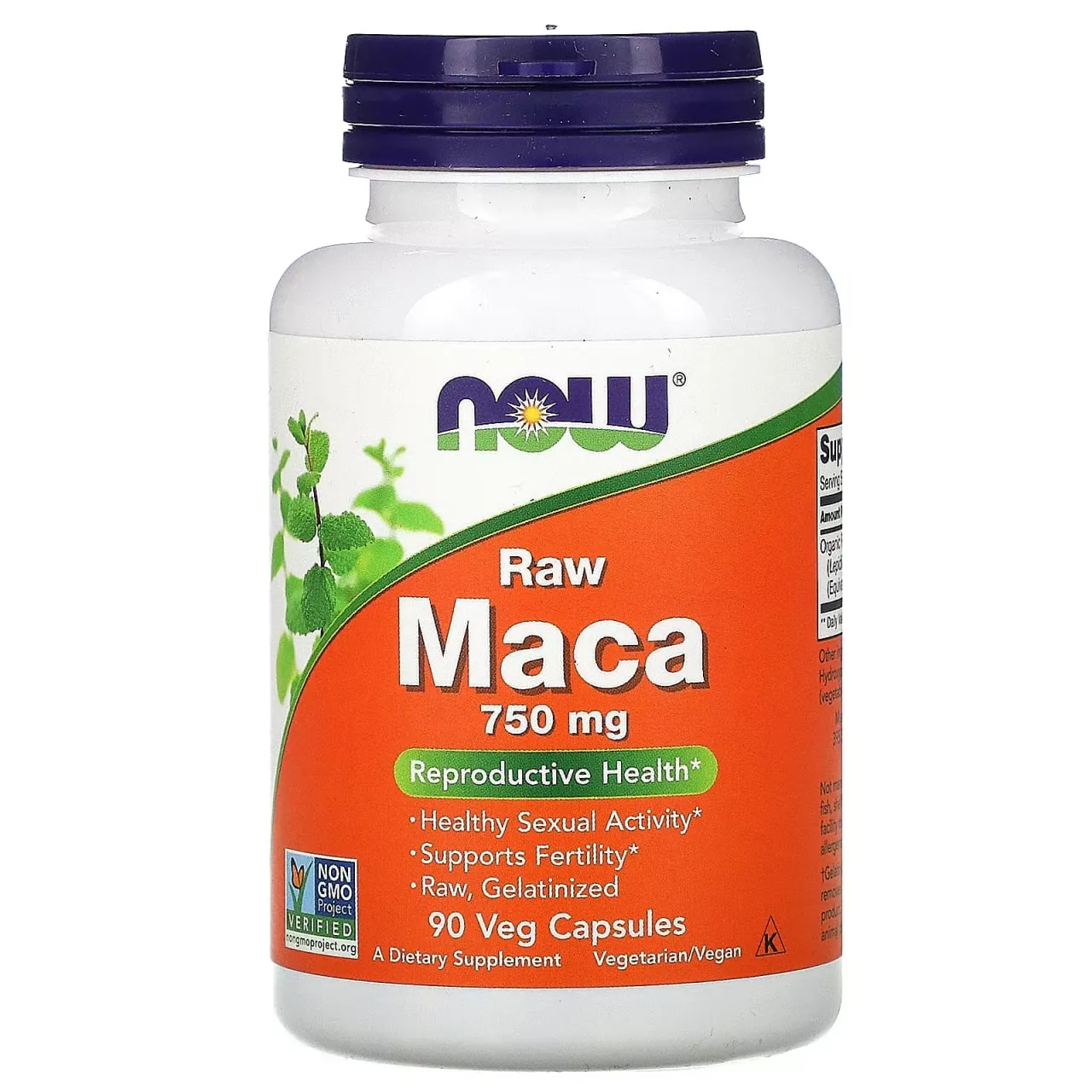 NOW Foods, Maca, Raw, 750 mg, 90 Veg Capsules#1