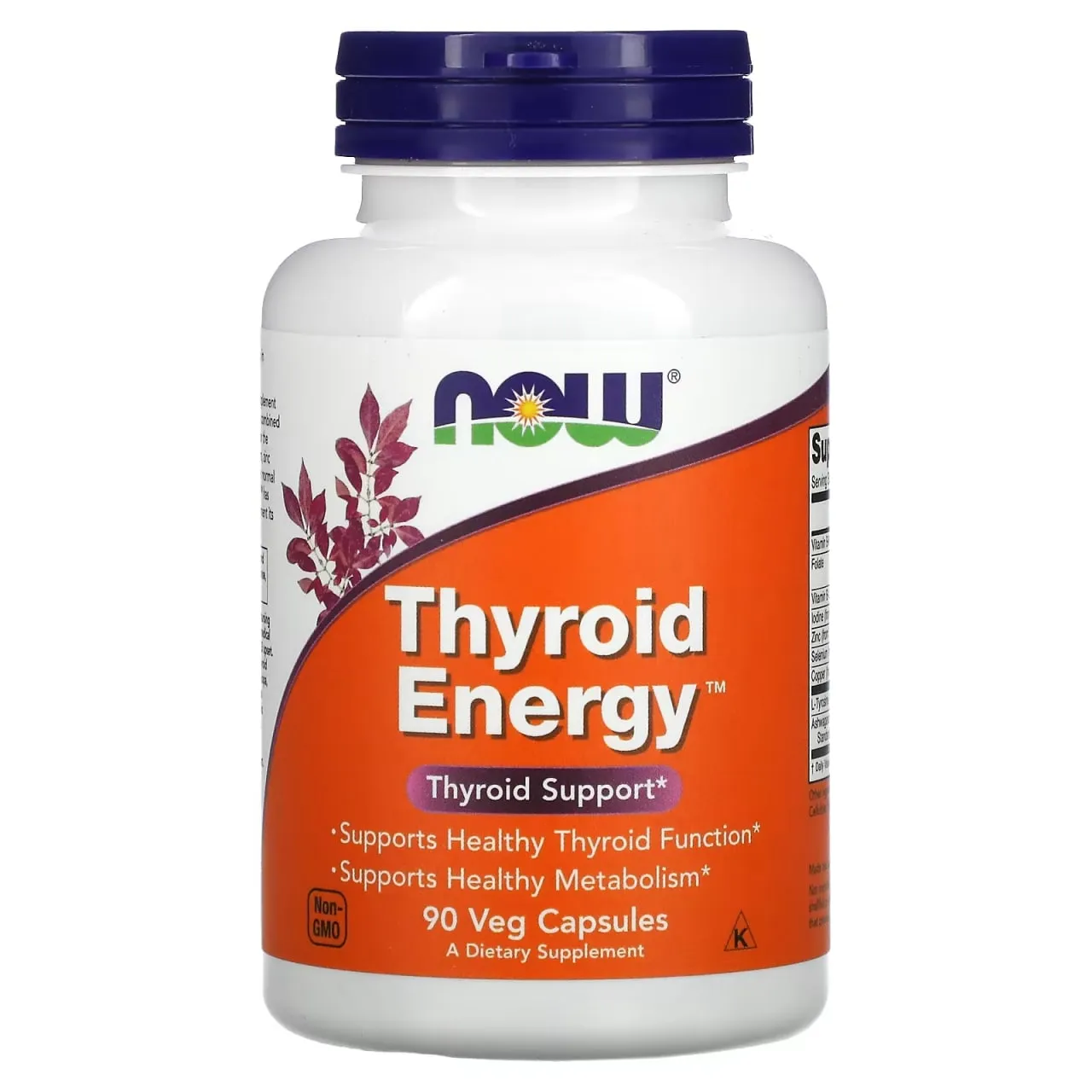 NOW Foods, Thyroid Energy, 90 растительных капсул#1