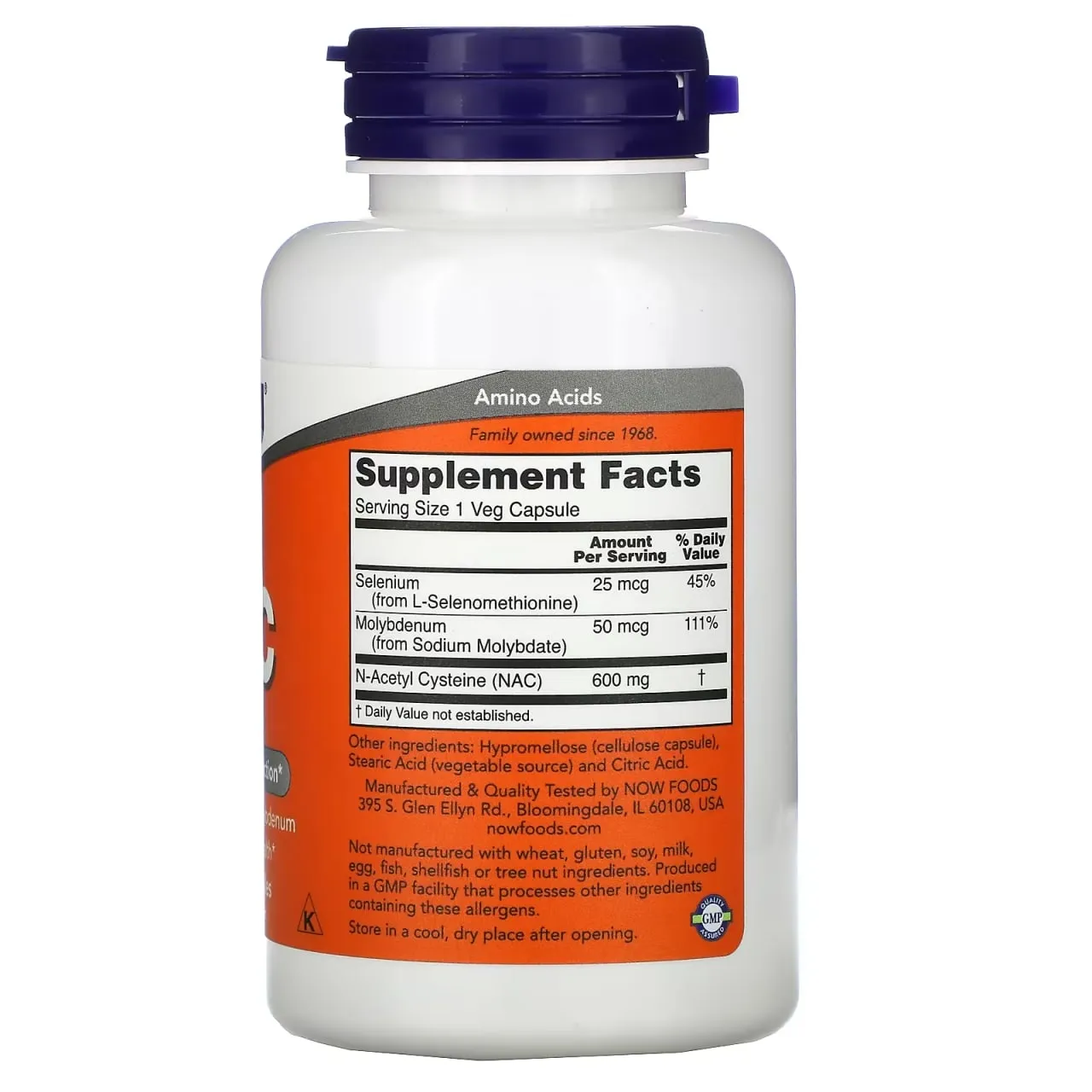 NOW Foods, NAC (N-ацетилцистеин), 600 мг, 100 растительных капсул#2
