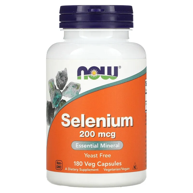 Selenium, Now Foods, 200 mkg, 180 kapsulalar#1