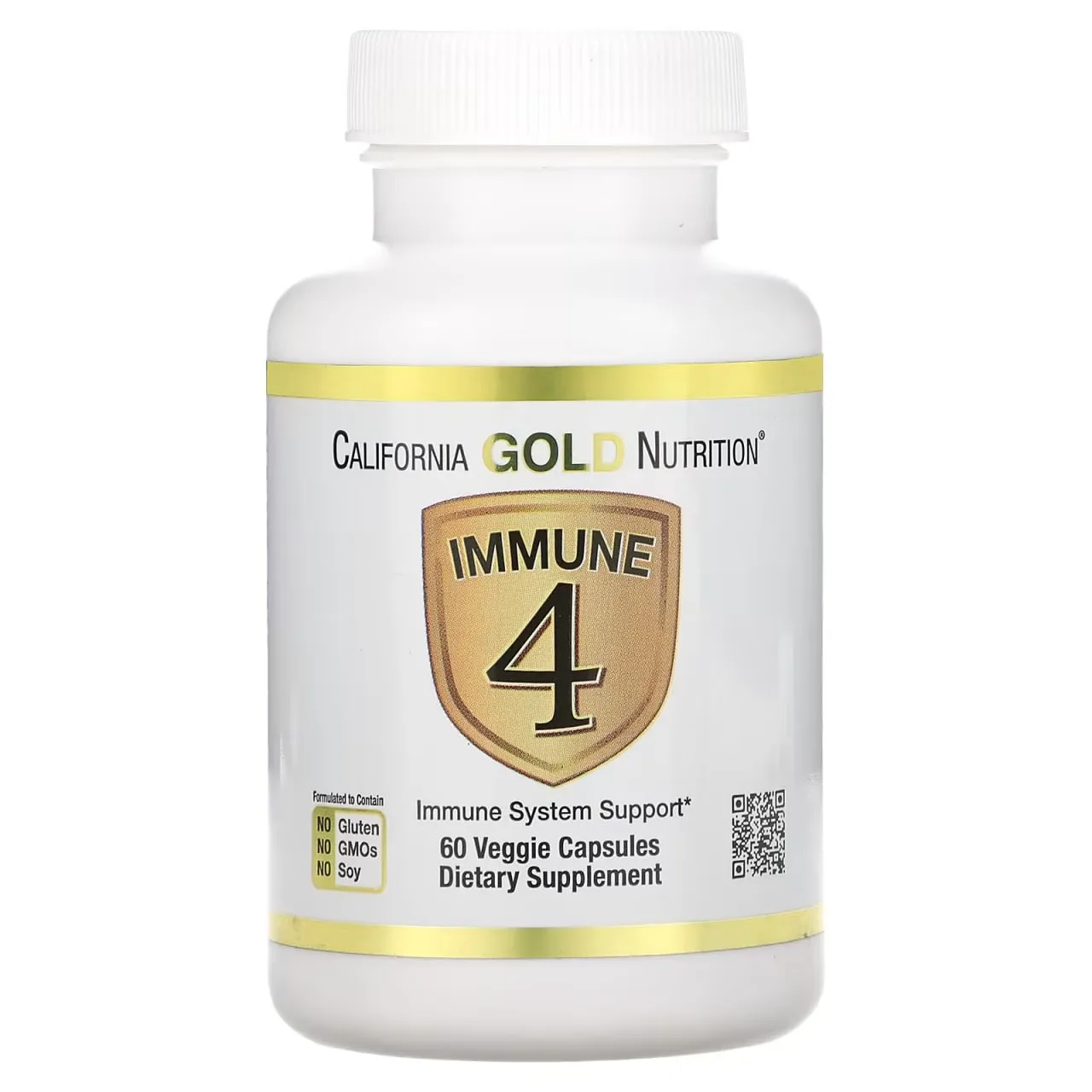 California Gold Nutrition, Immune 4, средство для укрепления иммунитета, 60 вегетарианских капсул#1