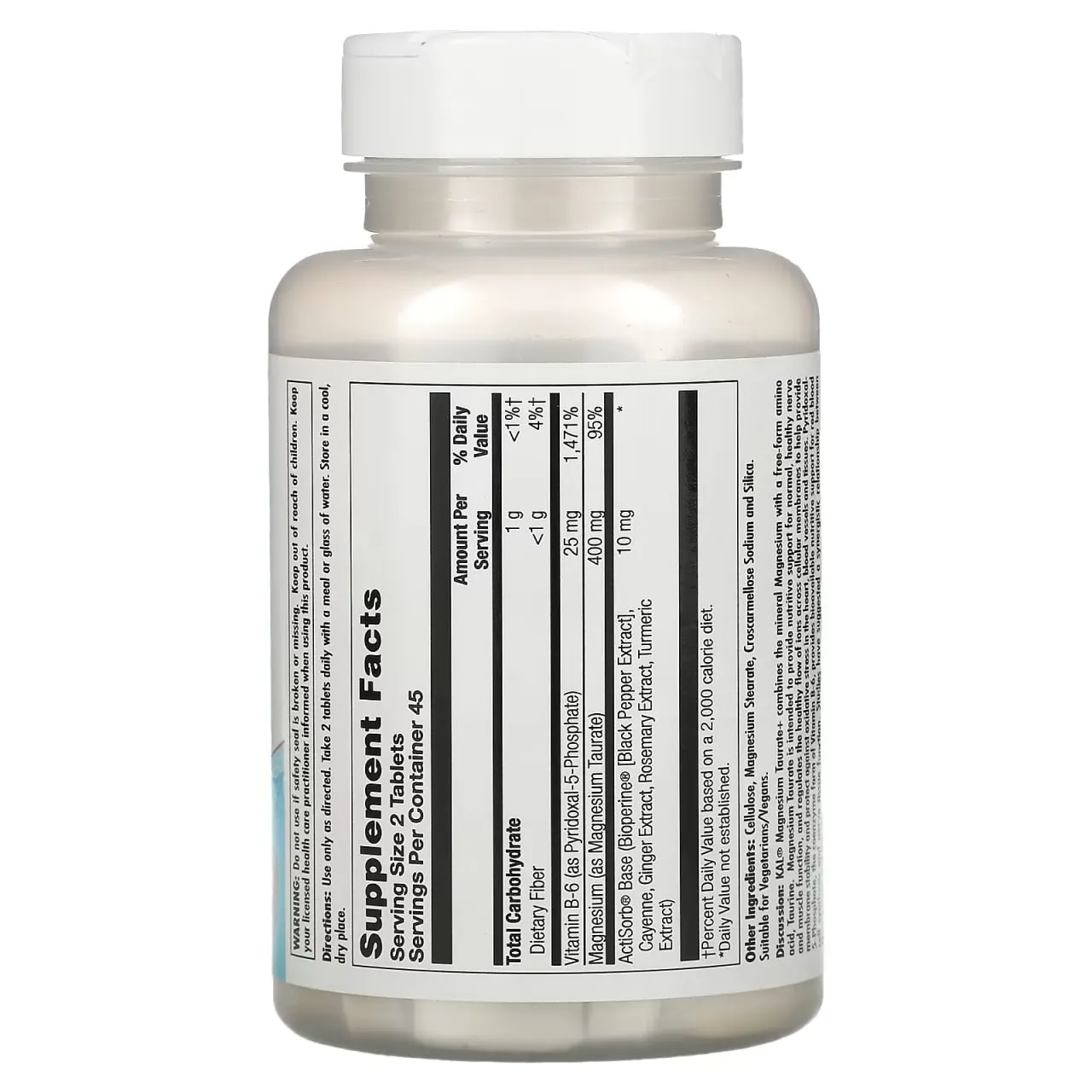 KAL, Magniy Taurat Plus, 200 mg, 90 Tabletka#2