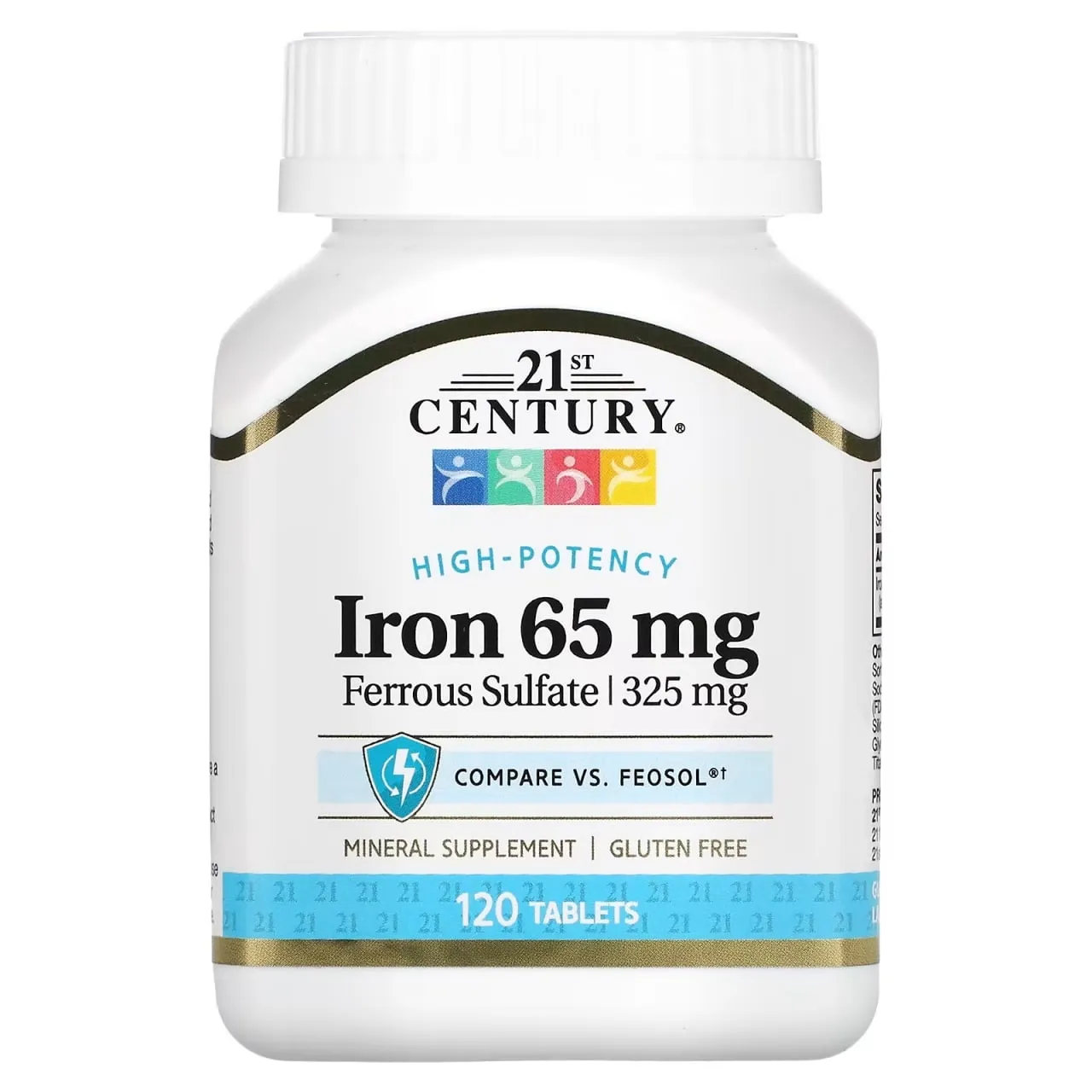 21st Century, Железо, 65 мг, 120 таблеток#1
