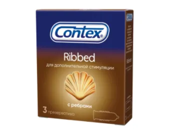 Contex Ribbed №3 prezervativ (qovurg'alar bilan)#1