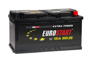 Avtomobil akkumulyatori Eurostart Extra Power EU1000 6ST-100 SGT, qora#1