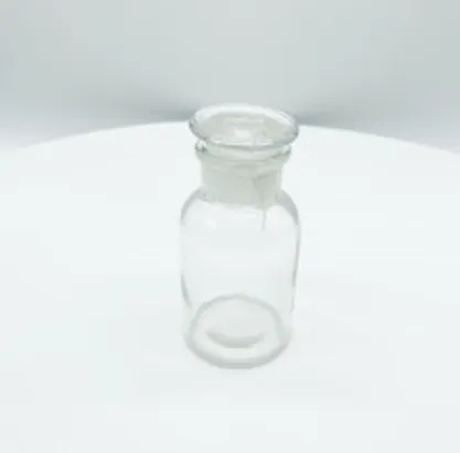 Склянка для реактивов 250 мл, широкое горло, притертая пробка, светлое стекло#1