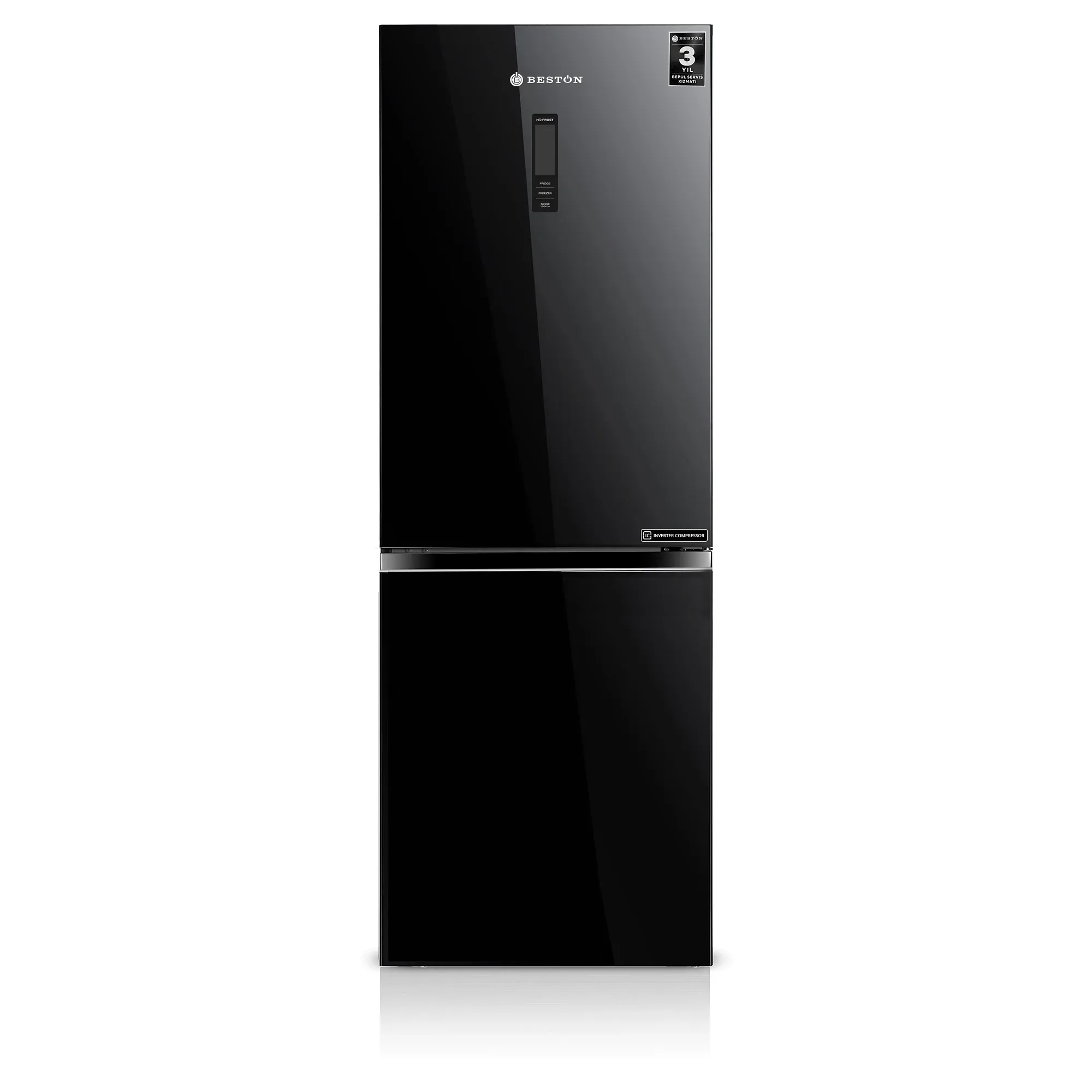 Холодильник Beston BN-549BLV Glass Black 342 л.  #1