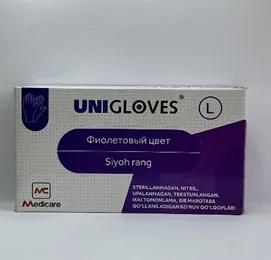 Медицинские одноразовые перчатки нитриловые UNIGLOVES#1