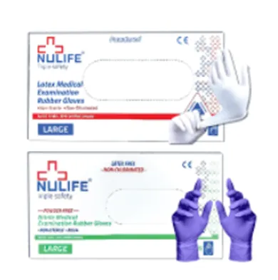Перчатки медицинские нестерильные латексные однократного применения размер L NULIFE#1