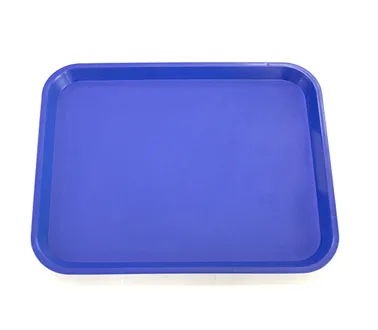 Поднос пластиковый прямоугольный 435х345х20 мм (синий)#1