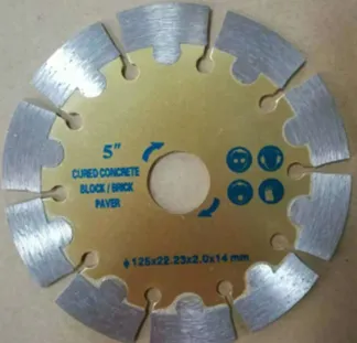 Отрезной диск сигментный с рабочей частью из стали для резки гранита Φ 125 mm - 2.0x14 mm *22.23#1