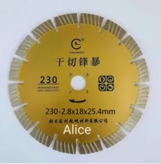 Granitni kesish uchun po'lat pichoqli segmentli kesish diski PH 230 mm - 2,8x18 mm *22,23#1