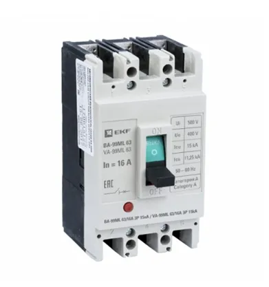 Автоматический выключатель ВА-99МL 250/225А 3P 20кА EKF Basic#1