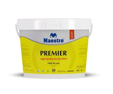Водоэмульсионная краска для интерьера “PREMIER” 4 кг#1