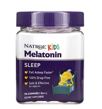 Мелатонин Natrol, Kids, для детей от 4 лет, ягодный вкус, 90 жевательных конфет#1