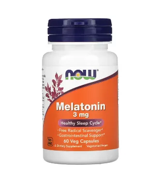 Now Foods, мелатонин, 3 мг, 60 растительных капсул#1