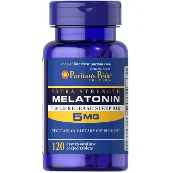 Puritans Pride, Melatonin 5 mg 120 tabs#1