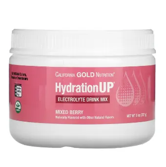 California Gold Nutrition, HydrationUP, Elektrolitlar aralashmasi, Berry Blend, 8 oz (227 g)#1