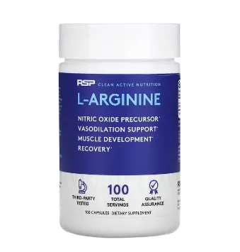 Azot oksidi prekursori RSP Nutrinesh, L-Arginin, 750 mg, 100 kapsül#1