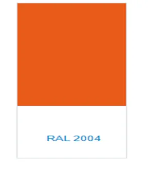 Полиэфирная порошковая краска T611204P02 ОХТЭК – 1ГЛ RAL 2004 CORONA (оранжевый глянец)#2