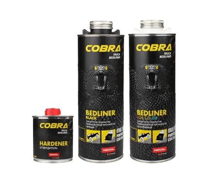 Защитное покрытие COBRA BEDLINER BLACK (черный) - (600 ml + 200 ml)#1